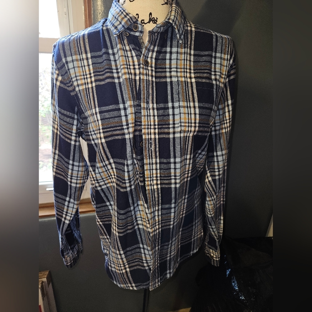 Nickel & Iron Womens Plaid Long Sleeve Button Up Shirt Size M